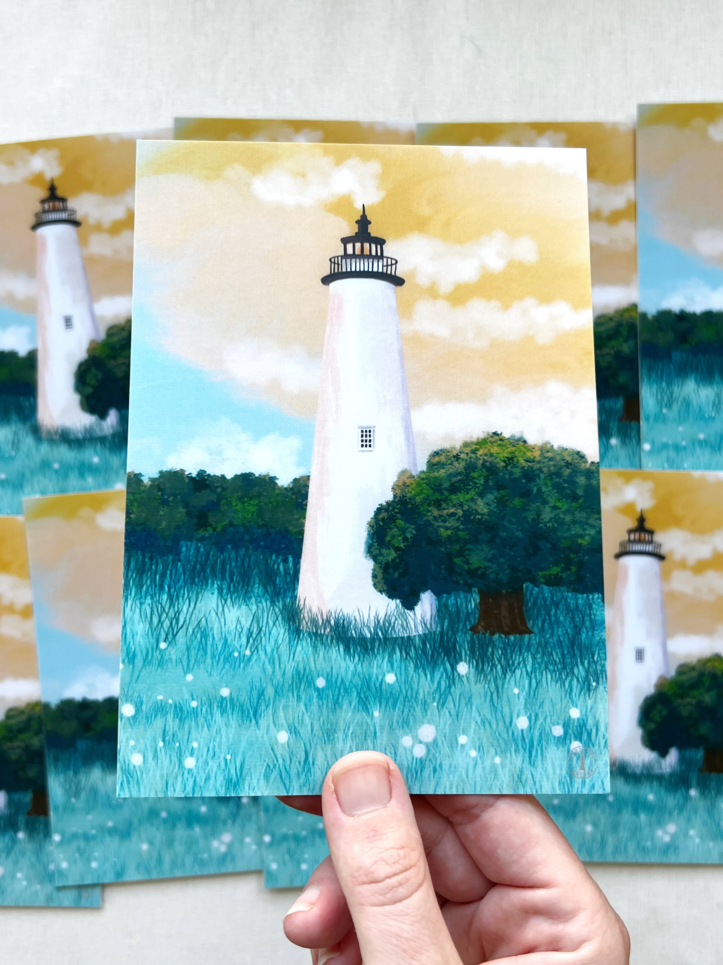 Ocracoke Lighthouse Print - 5x7 Coastal North Carolina Wall Art