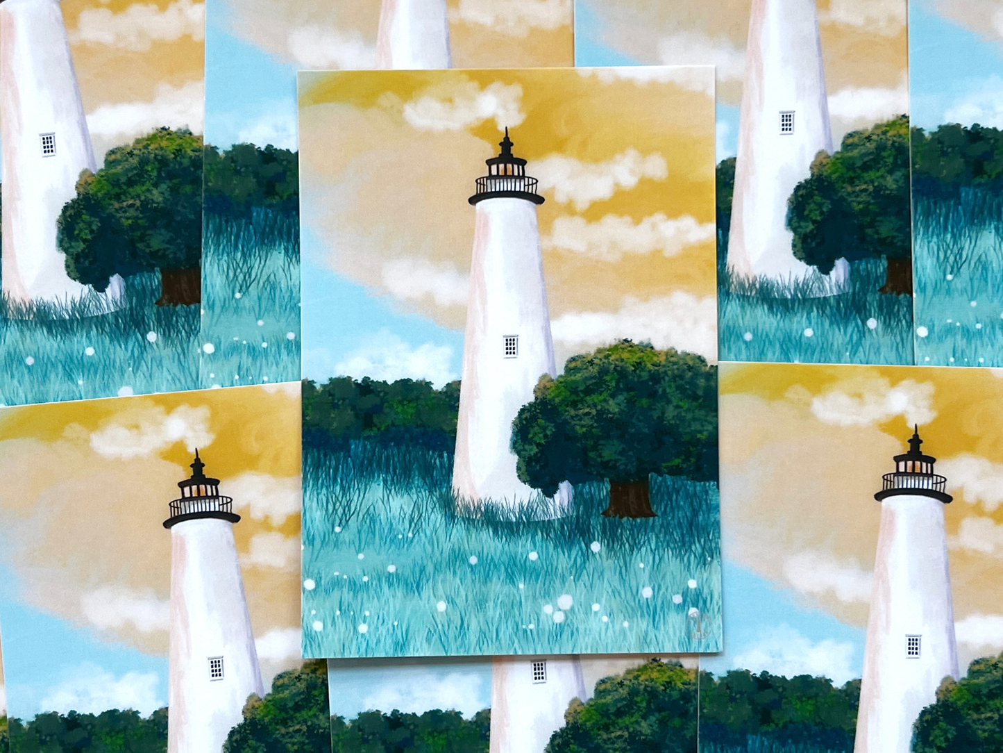 Ocracoke Lighthouse Print - 5x7 Coastal North Carolina Wall Art